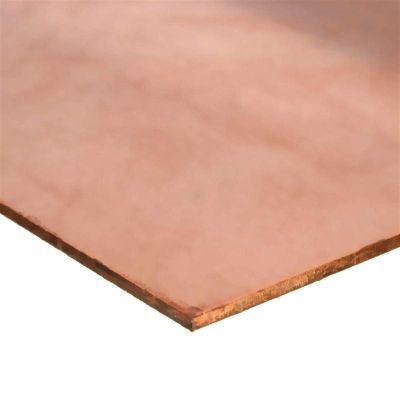 Flat Copper Sheet, 6 mm Thick, Square, 1 Piece