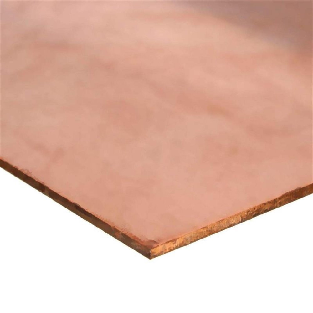Flat Copper Sheet, 6 mm Thick, Square, 1 Piece