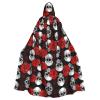 FAIRAH Halloween Skull Print Hooded Cloak for Women and Men view 1