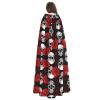 FAIRAH Halloween Skull Print Hooded Cloak for Women and Men view 4