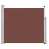 Balcony Privacy Screen Retractable Side Awning 100 x 300 cm Brown view 2