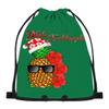 874 Merry Christmas Pineapple Mele Kalikimaka Hawaiian Drawstring Gym Bag, 36 x 42 cm view 1