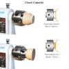 4-Inch Scroll Chuck, 100 mm Woodworking Chuck, Chrome-Plated, Self-Centering 4-Jaw Chuck, 1 in x 8 TPI view 3
