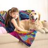 ALIFAFA Pug Throw Blanket, Colorful Pug Design view 4