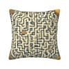 AthuAh Labyrinth Treasure Map Square Pillow Cover, Soft Polyester, 12 x 12 in view 1