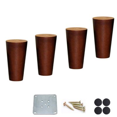 Garcan 4-Piece Solid Oak Furniture Legs, Straight Tapered
