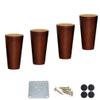 Garcan 4-Piece Solid Oak Furniture Legs, Straight Tapered view 1