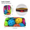 Pickleball Pattern Printed Leather Pencil Case and Travel Makeup Bag, Silver view 4