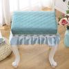 Green Jacquard Vanity Stool Cover with Skirt, 35 x 45 cm view 4
