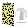 A4 Clipboard, Retro Yellow Leopard Print, Fun Aesthetic Design, 31.8 x 21.6 cm view 3