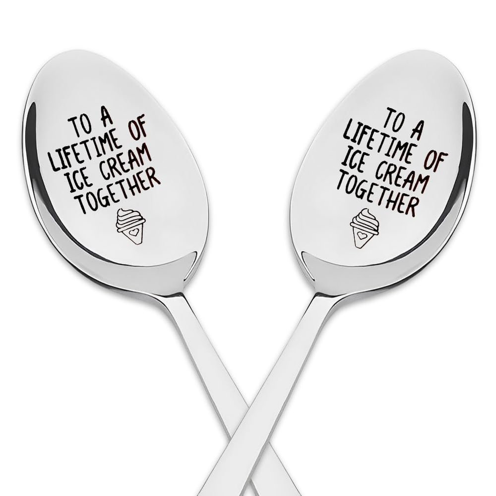 Ice Cream Spoons for Couples, Set of 2