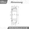 Parts and Parts 30305 Tapered Roller Bearing, 25 × 62 × 18.25 mm, Heavy-Duty Precision Bearing for Axial and Radial Loads, DIN 720 / ISO 355 view 2