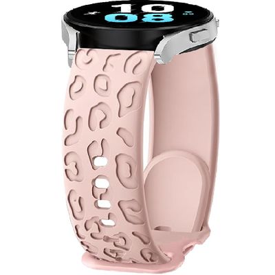Leopard Silicone Band for Samsung Galaxy Watch 6/7/4/5 Pro/3/Active2/FE, 20 mm Sport Replacement Strap