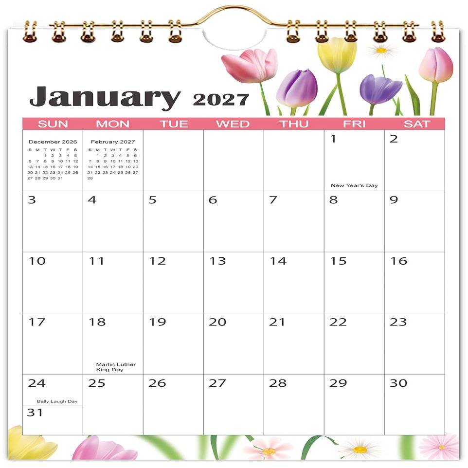Mini Wall Calendar 2025–2026, 14 x 21.6 cm, 18-Month Calendar