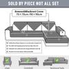 LINGKY Waterproof Sofa Cover for L-Shaped Sectional, Navy, 90 x 180 cm view 3