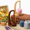 Artowell Yarn Holder with 2 Spindles for Knitting and Crocheting, Walnut Color, YHW2.0 view 2
