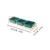 HEXEH Three-Compartment Ceramic Snack and Fruit Plate with Rack, Color E view 2