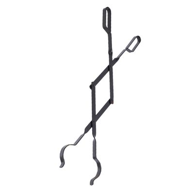 PRETYZOOM Metal Firewood Tongs, Folding Fireplace Tongs for Indoor and Outdoor Use