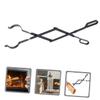 PRETYZOOM Metal Firewood Tongs, Folding Fireplace Tongs for Indoor and Outdoor Use view 2