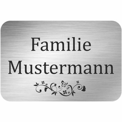 INDIGOS UG Personalized Name Sign – Butterflies at Bottom, 300 × 200 mm