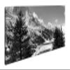 Canvas Wall Art: Mountains in South Tyrol, Majestic Heights Panorama, 100 x 50 cm, Black-and-White Effect view 1
