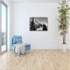 Canvas Wall Art: Mountains in South Tyrol, Majestic Heights Panorama, 100 x 50 cm, Black-and-White Effect view 4