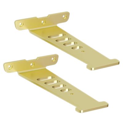 YHBZ Metal Shelf Brackets, Heavy-Duty Floating Shelf Supports, L-Shaped Wall Brackets, 23 cm (9 in), 2-Pack