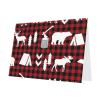 Elegant Christmas Cards with Cow-Deer-Tree Design for Gratitude, Friendship, and Longing view 2