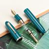 Asvine Jinhao 9019 Fountain Pen, Dadao Series #8, Fine Nib, Sea-Blue Acrylic Barrel with Gold Clip view 4