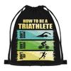 874 Drawstring Gym Bag, How to Become a Triathlete, 36 x 42 cm view 1
