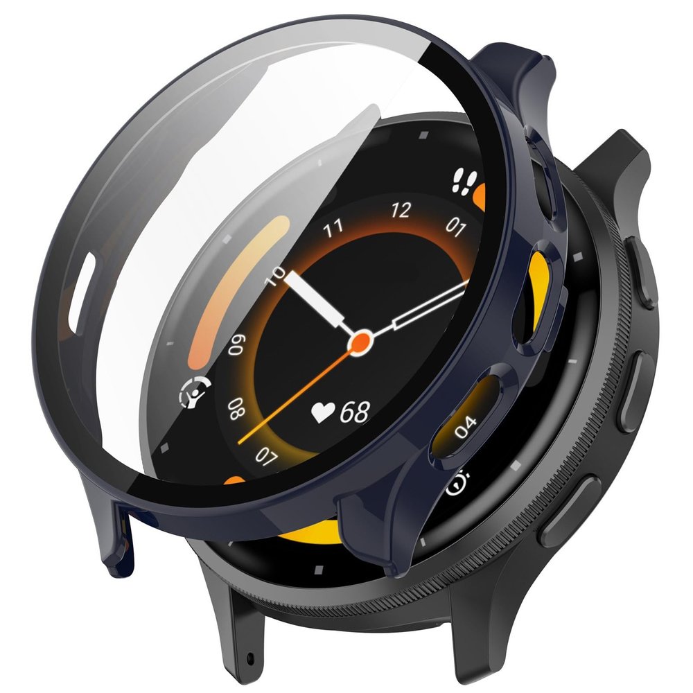 Blue Case with Glass Screen Protector for Garmin Venu 3, 45 mm