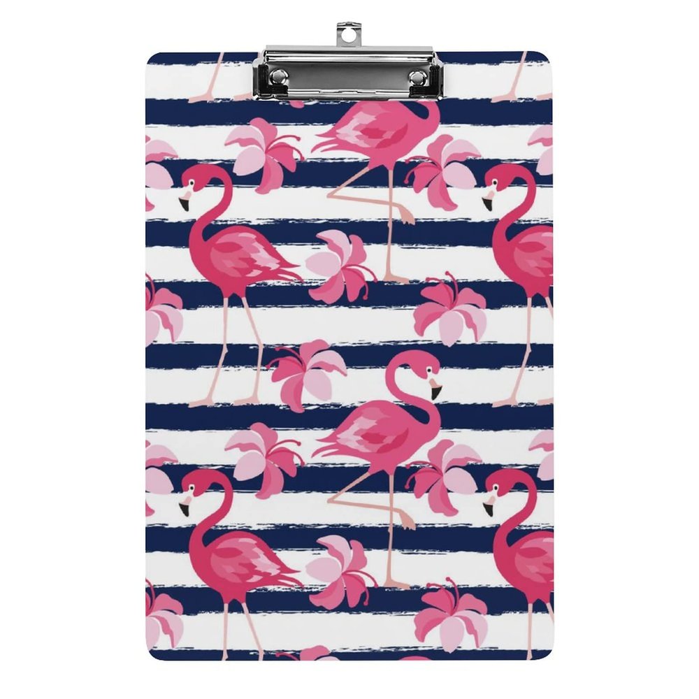 Striped Flamingo A4 Clipboard, 31.8 x 21.6 cm