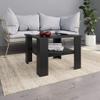 Hovothy Black Coffee Table, 60 x 60 x 42 cm, with Storage Shelf view 1