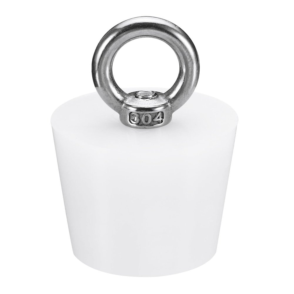 Sourcing Map White Conical Silicone Rubber Stopper, 34–36 mm