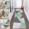 ZDYHMrj Washable Non-Slip Hallway Runner Rug, Gray/Green/Black, 120 x 350 cm view 1