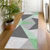 ZDYHMrj Washable Non-Slip Hallway Runner Rug, Gray/Green/Black, 120 x 350 cm view 4