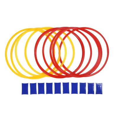 10-Piece Exercise Hoops, Plastic Hoop Toy for Children and Adults, Party Games, Sensory Training, Exercise Rings for Fitness and Gymnastics (6.2 x 36 cm)
