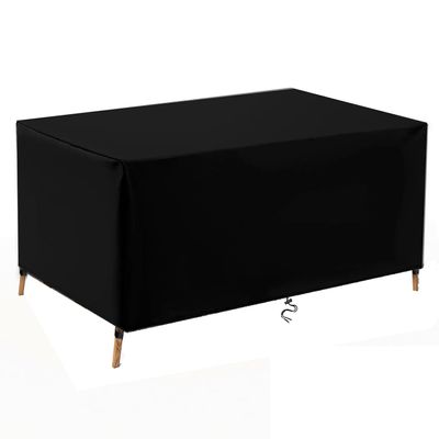 TopIdea Waterproof Outdoor Furniture Cover, 600D Rectangular, Black/Silver, 55.1 x 31.5 x 31.5 in