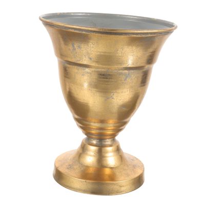 Abaodam Vintage Gold-Tone Iron Trophy Planter, Decorative