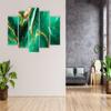HUBDECO 5-Piece Emerald Marble Canvas Wall Art, 158 x 90 cm view 4