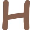 Kleckerliese Letter Sticker, 30 cm, Single, Satin-Matte, A–Z, Dark Brown view 1