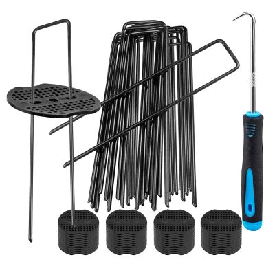 COONE U-Shaped Garden Staples with Washers and Pick Hook