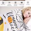 CustonCares Fleece Blanket 30 x 40 in, Happy Halloween Black Cat Witch Hat, Warm Lightweight Blanket with Black Cat and Moon Design view 4
