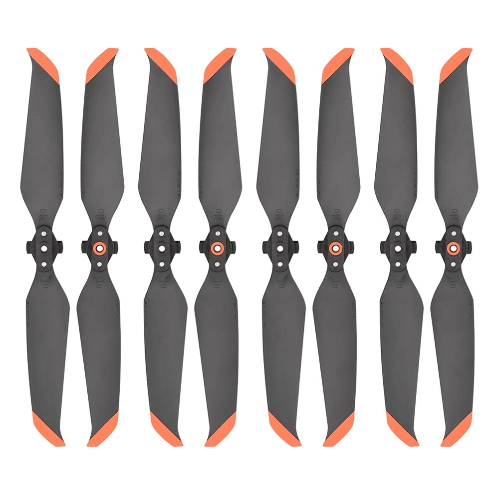 8-Pack 7238F Low-Noise Propellers for DJI Mavic Air 2/Air 2S, Orange