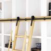 Rolling Library Ladder Hardware Kit, Sliding Rail with Wheels, Hardware Only view 4