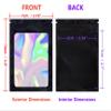 Rimiko 150-Pack Aluminum Foil Ziplock Bags with Tear Notches and Transparent Window, Resealable Mylar Bags, Black Holographic, 7 x 10 cm view 2