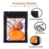 Rimiko 150-Pack Aluminum Foil Ziplock Bags with Tear Notches and Transparent Window, Resealable Mylar Bags, Black Holographic, 7 x 10 cm view 3