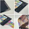 Rimiko 150-Pack Aluminum Foil Ziplock Bags with Tear Notches and Transparent Window, Resealable Mylar Bags, Black Holographic, 7 x 10 cm view 4