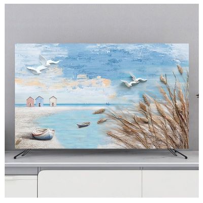 BLUEZY Indoor TV Cover, TV/PC Protective Cover, Soft Polyester, 49–52 in