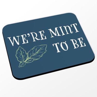 Fabulous Blue Mouse Pad – We're Mint to Be Lovers, Plants Pot Gardening (24 x 20 cm)